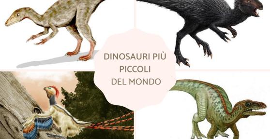 Dinosauri piccoli erbivori e carnivori